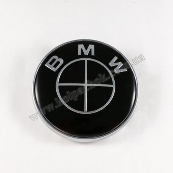 Эмблема BMW черная 51148219237 73мм.