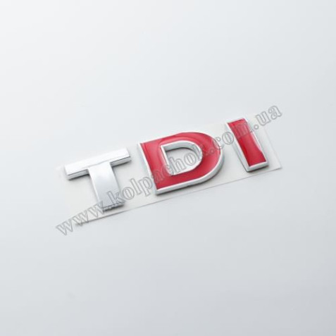 Логотип TDI 1 хром + 2 червоні літери