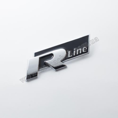 Логотип R-line хром/чорний глянець