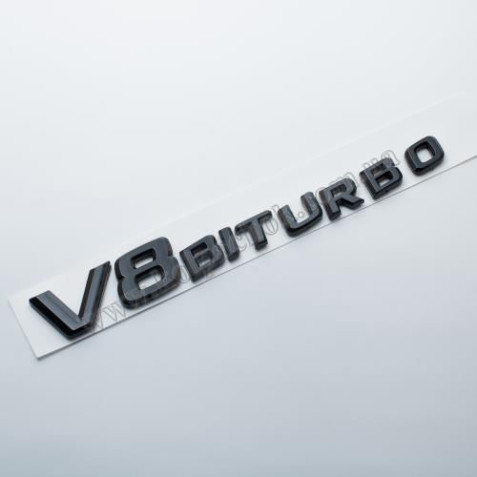 Логотип V8 BITURBO чорний/матовий