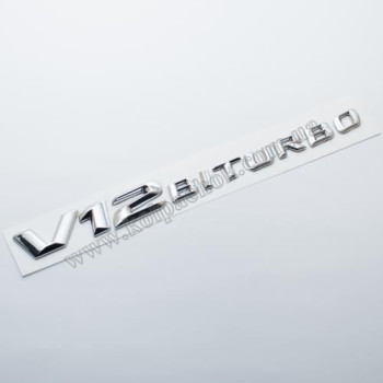 Логотип V12 BITURBO хромированный Логотип V12 BITURBO хромированный