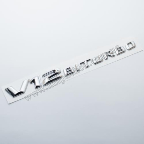 Логотип V12 BITURBO хромований