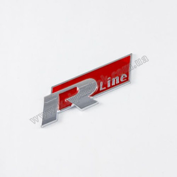 Логотип R-line хром/червоний глянець.