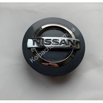 Колпачок на диски Nissan графит/хром лого 40342ZM70B (54мм) (Оригинал)