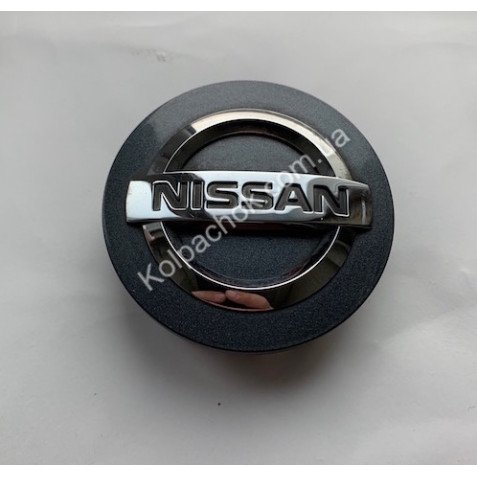 Колпачок на диски Nissan графит/хром лого 40342ZM70B (54мм) (Оригинал)