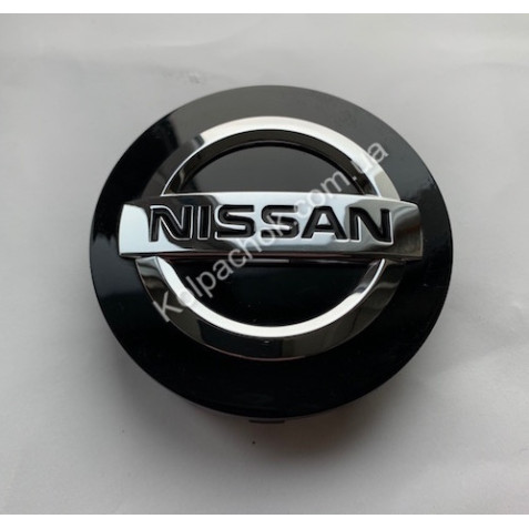 Колпачок на диски Nissan черный/хром лого 403426HL6A (63мм) (Оригинал)