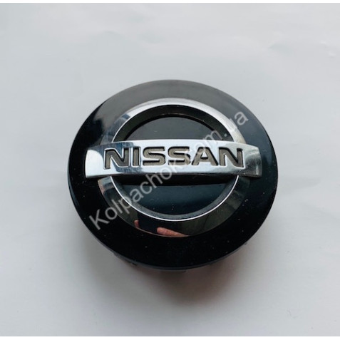 Колпачок на диски Nissan черный/хром лого 40342AU510 (54мм) (Оригинал)