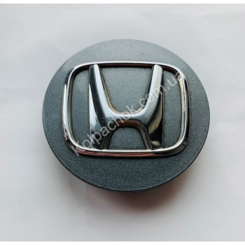Колпачок на диски Honda темный графит/хром лого 44742-T7W-A01 (69мм) (Оригинал)
