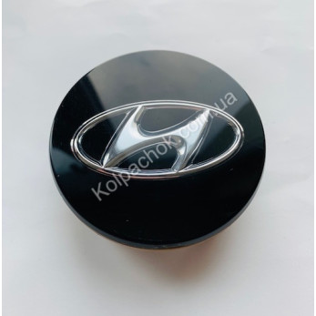 Колпачок на диски Hyundai черный/хром лого 52960-3K210 (60мм) (Оригинал) Колпачок на диски Hyundai черный/хром лого 52960-3K210 (60мм) (Оригинал)