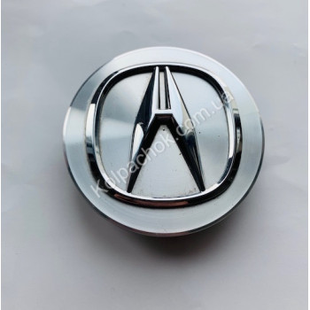 Колпачок на диски Acura металл/хром лого 44732-TZ3-A01 (69мм) (Оригинал)
