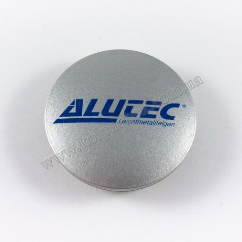 Ковпачок на диски Alutec N23 срібло/синій лого