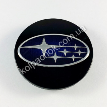 Ковпачок на диски Subaru чорний/синій лого 28821-VA000 (59мм) (Оригінал) Ковпачок на диски Subaru чорний/синій лого 28821-VA000 (59мм) (Оригінал)