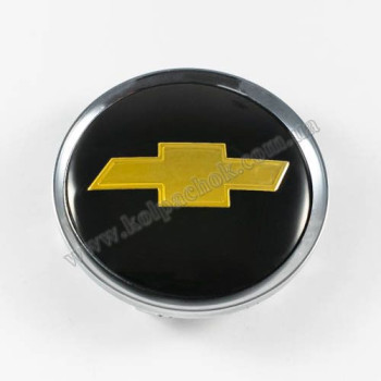 Колпачок Chevrolet черный/золотой лого для дисков Rial Aluteс N32 (64мм) Колпачок Chevrolet черный/золотой лого для дисков Rial Aluteс N32 (64мм)