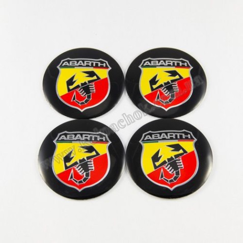 Наклейки для ковпачків на диски Abarth (56мм)