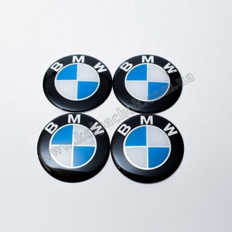Наклейки для ковпачків на диски BMW (65мм)