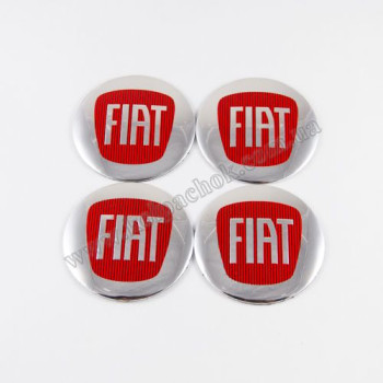Наклейки для ковпачків на диски Fiat червоні (65мм) Наклейки для ковпачків на диски Fiat червоні (65мм)