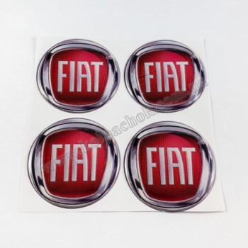 Наклейки для ковпачків на диски Fiat червоний лого (45мм) Наклейки для ковпачків на диски Fiat червоний лого (45мм)