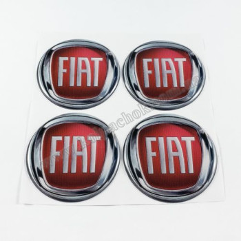 Наклейки для ковпачків на диски Fiat червоний лого (55мм) Наклейки для ковпачків на диски Fiat червоний лого (55мм)