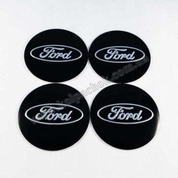 Наклейки для ковпачків на диски Ford чорні/хром лого (60мм) Наклейки для ковпачків на диски Ford чорні/хром лого (60мм)