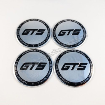 Наклейки для ковпачків на диски GTS хром (56мм)