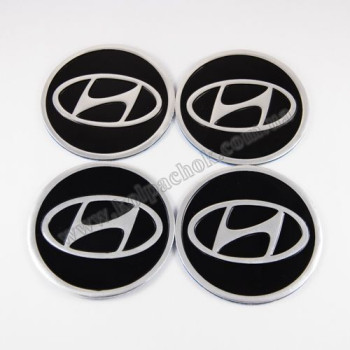 Наклейки для ковпачків на диски Hyundai чорні (90мм) Наклейки для ковпачків на диски Hyundai чорні (90мм)