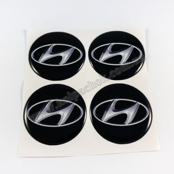 Наклейки для колпачков на диски Hyundai черные/белый лого (45мм) Наклейки для колпачков на диски Hyundai черные/белый лого (45мм)