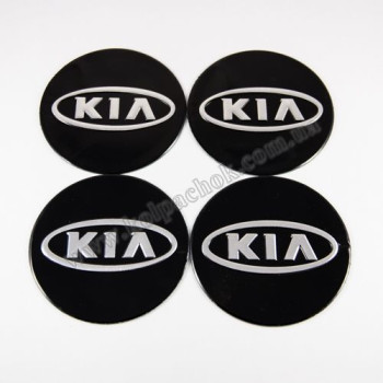 Наклейки для ковпачків на диски Kia чорні (90мм) Наклейки для ковпачків на диски Kia чорні (90мм)