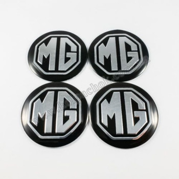 Наклейки для ковпачків на диски MG чорні (56мм)