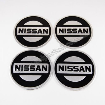 Наклейки для колпачков на диски Nissan черные (90мм) Наклейки для колпачков на диски Nissan черные (90мм)