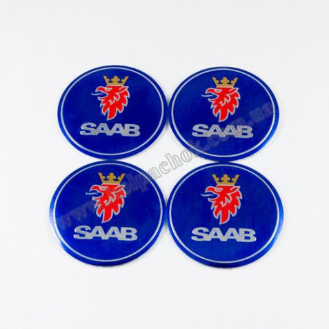 Наклейки для колпачков на диски SAAB (56мм)