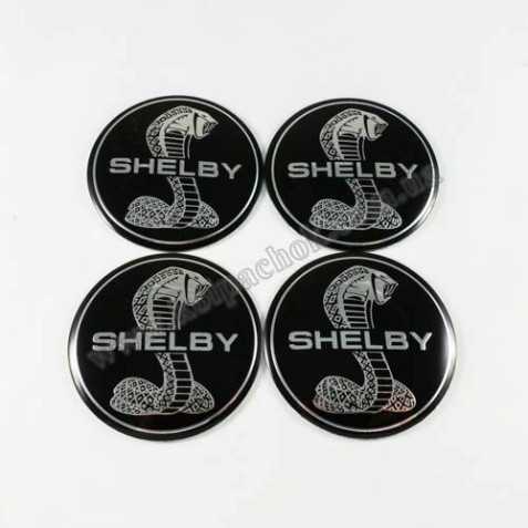 Наклейки для ковпачків на диски Shelby чорні (56мм)