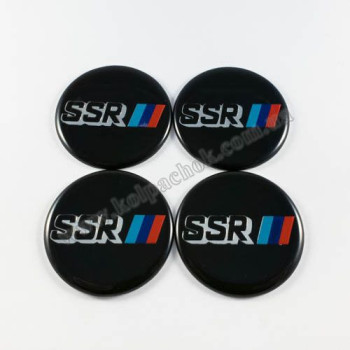 Наклейки для ковпачків на диски SSR чорні (50мм) Наклейки для ковпачків на диски SSR чорні (50мм)