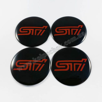 Наклейки для ковпачків на диски Subaru STI (65мм)