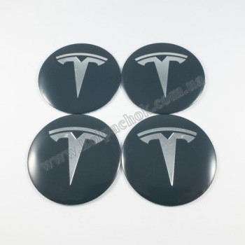 Наклейки для ковпачків на диски Tesla графіт (56мм) Наклейки для ковпачків на диски Tesla графіт (56мм)