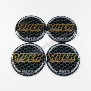 Наклейки для ковпачків на диски Volk Racing карбон/золотий лого (45мм) Наклейки для ковпачків на диски Volk Racing карбон/золотий лого (45мм)