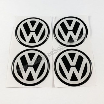 Наклейки для ковпачків на диски VolksWagen білі/чорний лого (45мм) Наклейки для ковпачків на диски VolksWagen білі/чорний лого (45мм)