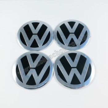Наклейки для ковпачків на диски VolksWagen хром кант (56мм) Наклейки для ковпачків на диски VolksWagen хром кант (56мм)