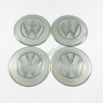 Наклейки для ковпачків на диски VolksWagen сірі/2 (65мм)