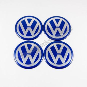 Наклейки для ковпачків на диски VolksWagen сині (65мм) Наклейки для ковпачків на диски VolksWagen сині (65мм)