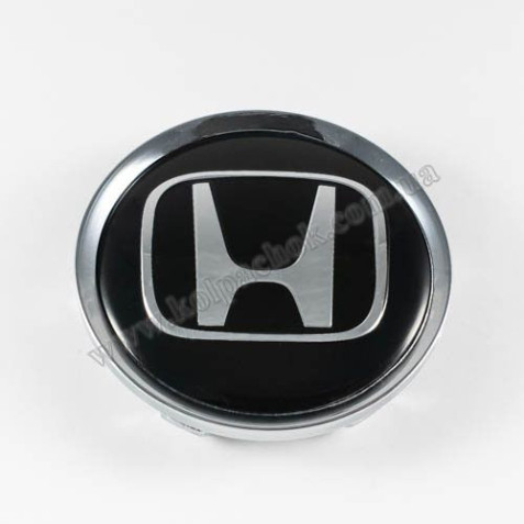 Ковпачок Honda чорний/білий лого для дисків Rial Alutec N32 (64мм)