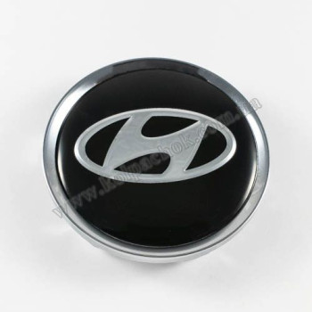 Ковпачок Hyundai чорний/білий лого для дисків Rial Alutec N32 (64мм)