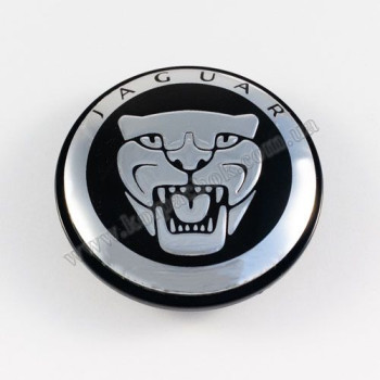 Ковпачок Jaguar чорний лого для дисків Land Rover (61мм)