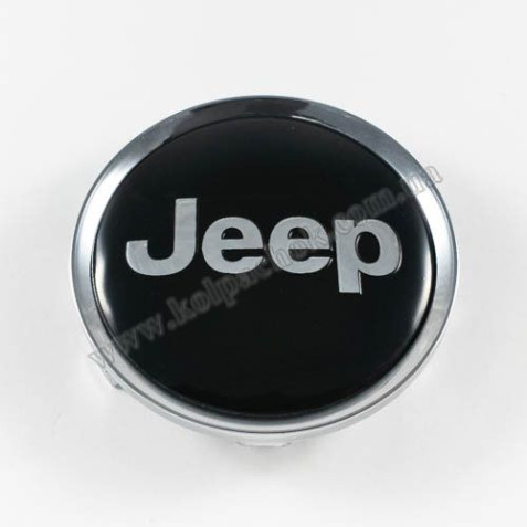 Ковпачок Jeep чорний/хром лого для дисків Rial Alutec N32 (64мм)