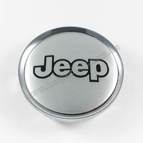 Ковпачок Jeep срібло/чорний лого для дисків Rial Alutec N32 (64мм)