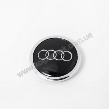 Ковпачок на диски Audi чорний/хром лого 4B0601170A (69мм) Ковпачок на диски Audi чорний/хром лого 4B0601170A (69мм)
