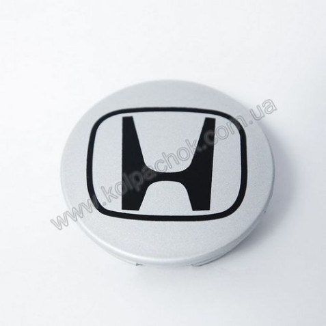Ковпачок на диски Honda срібло/чорний лого 44732-S9A-A00 (69мм)