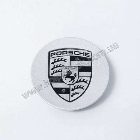 Ковпачок на диски Porsche срібло/сірий лого 7PP601150A (76мм)