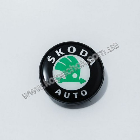 Ковпачок на диски Skoda black (58мм)