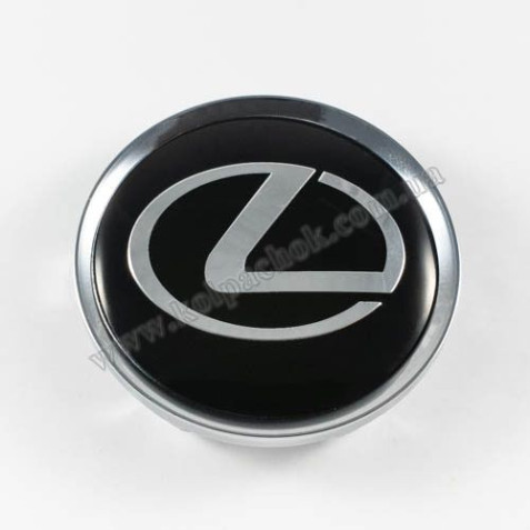Ковпачок Lexus чорний/хром лого для дисків Rial Alutec N32 (64мм)
