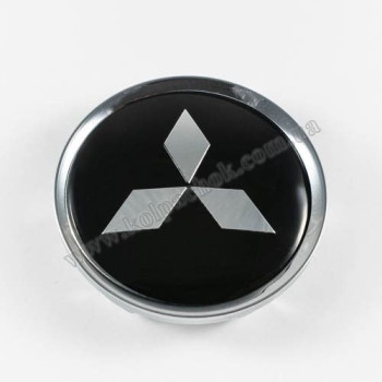 Ковпачок Mitsubishi чорний/хром лого для дисків Rial Alutec N32 (64мм) Ковпачок Mitsubishi чорний/хром лого для дисків Rial Alutec N32 (64мм)